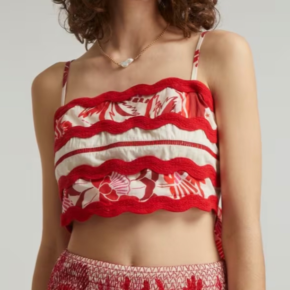 Size Small - Farm Rio Tie Back Crop Top